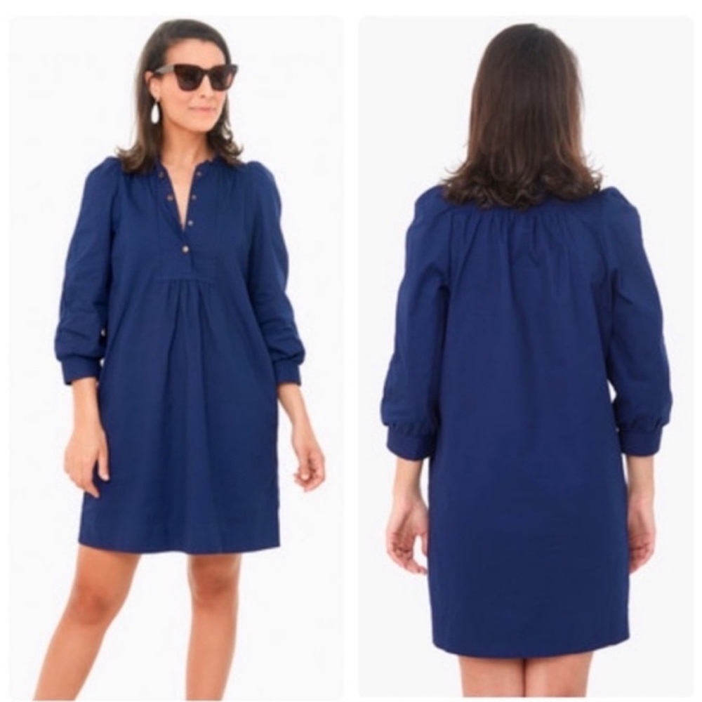 Tuckernuck Pomander Place Claiborne Dress in Navy- Size Small